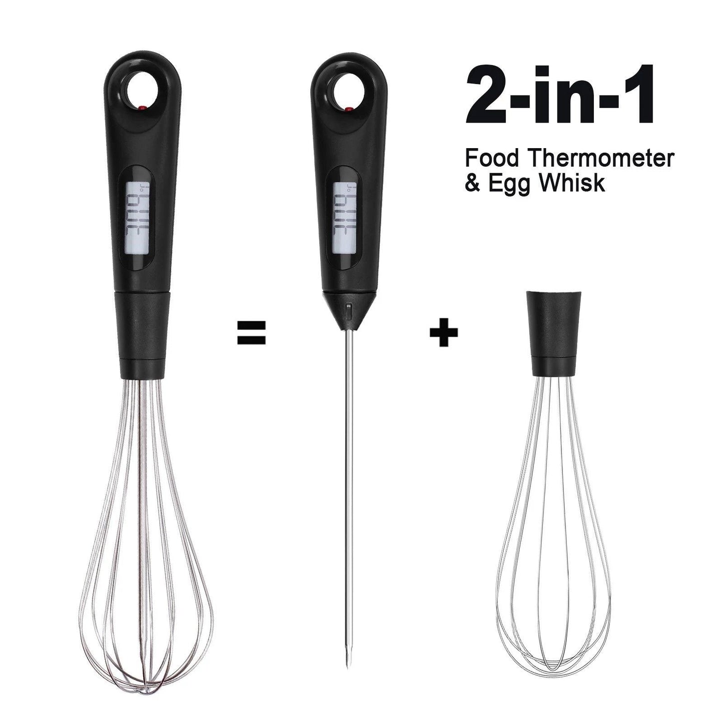 Frendorf | 2-in-1 Sofort-Lese Lebensmittelthermometer und Eierbesen