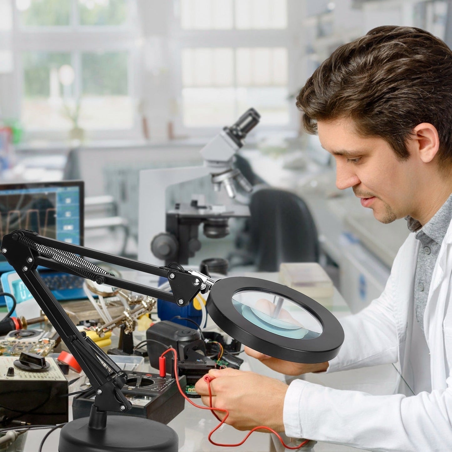 Frendorf | 2-in-1 LED Vergrößerungslampe mit 8x Vergrößerungsglas