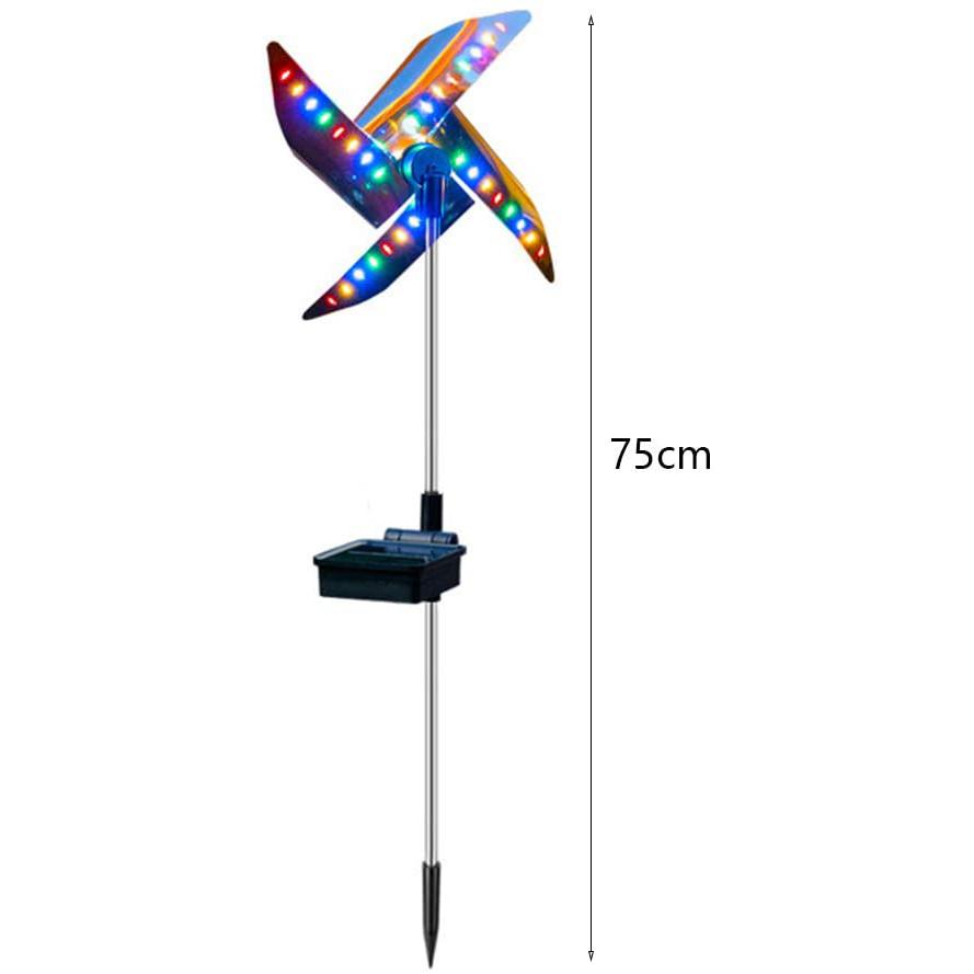 Frendorf | 2-Pack: 32LED Outdoor Solar Bodenlicht Garten Rasen Wasserdicht Windmühlenlampe