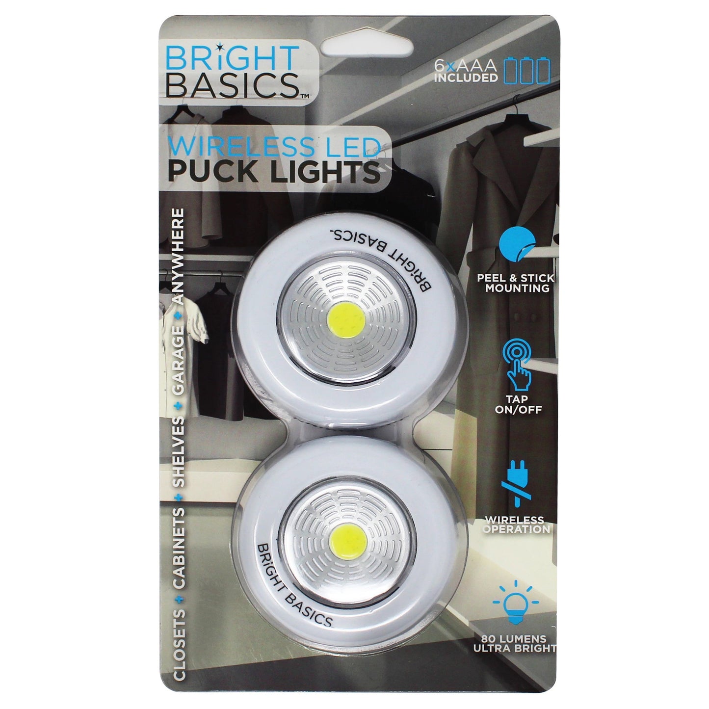 Frendorf | 2-Pack: Helle Basics Ultra Dünne Drahtlose LED Puck-Lichter