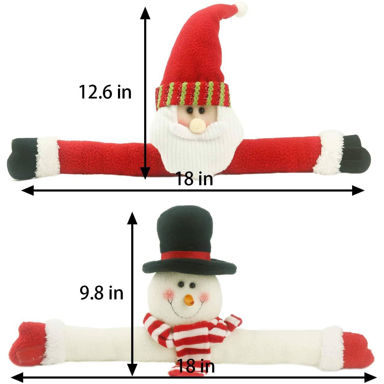 Frendorf | 2-Pack: Weihnachtsvorhang Schnalle Puppe Santa & Schneemann