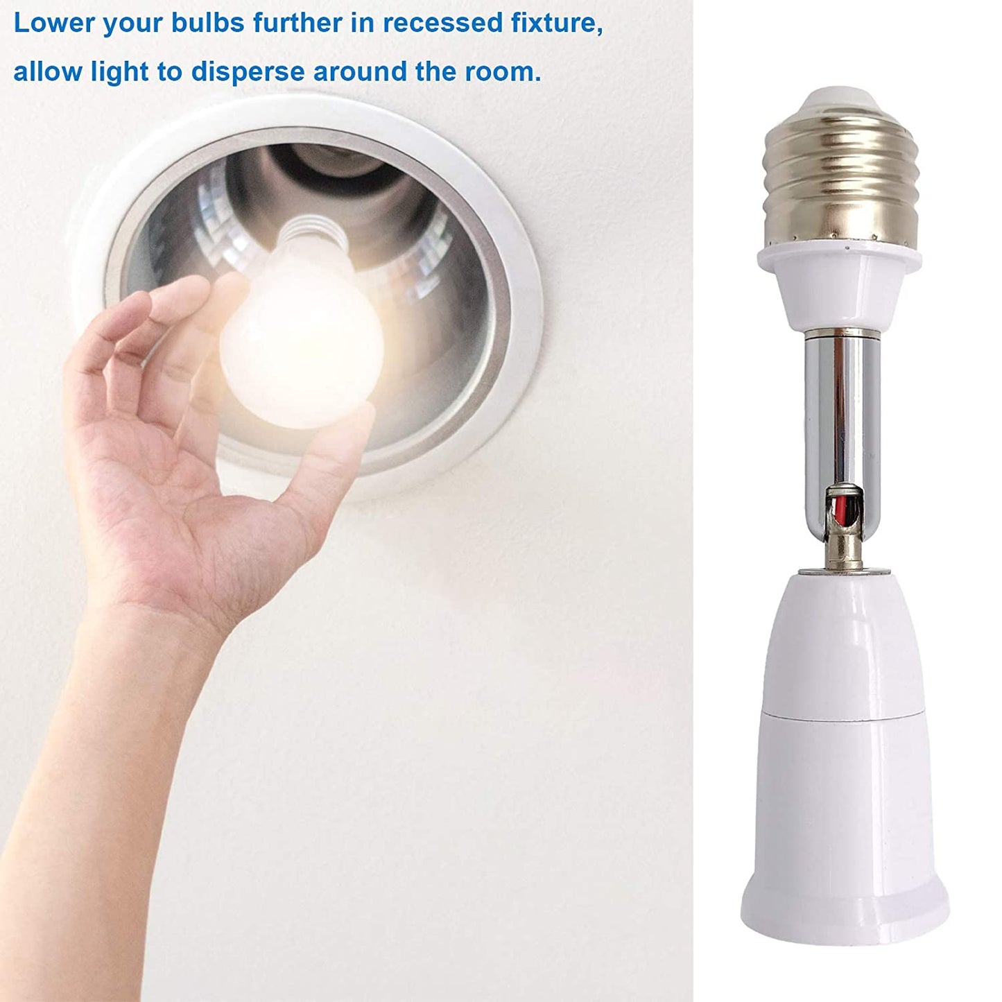 Frendorf | 2-Pack: E26/E27 Lampenfassung Verlängerung