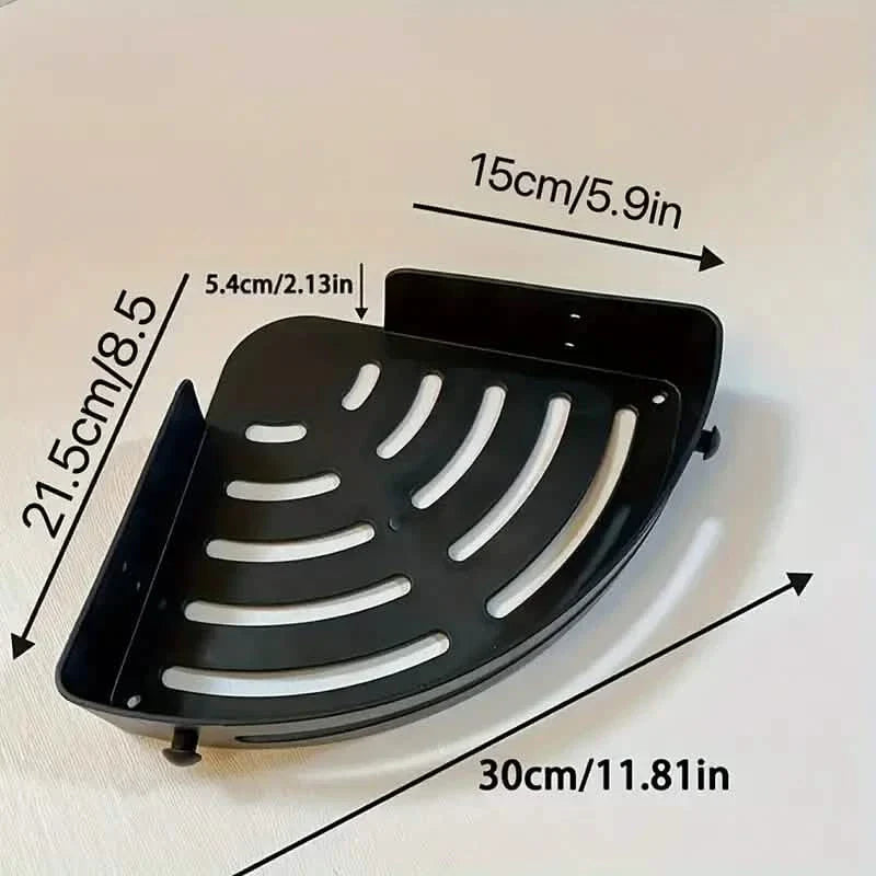 Frendorf | 2-Tier: Rostfreier Eck-Dusch-Caddy, Kleber Wandmontierte Duschregale ohne Bohren