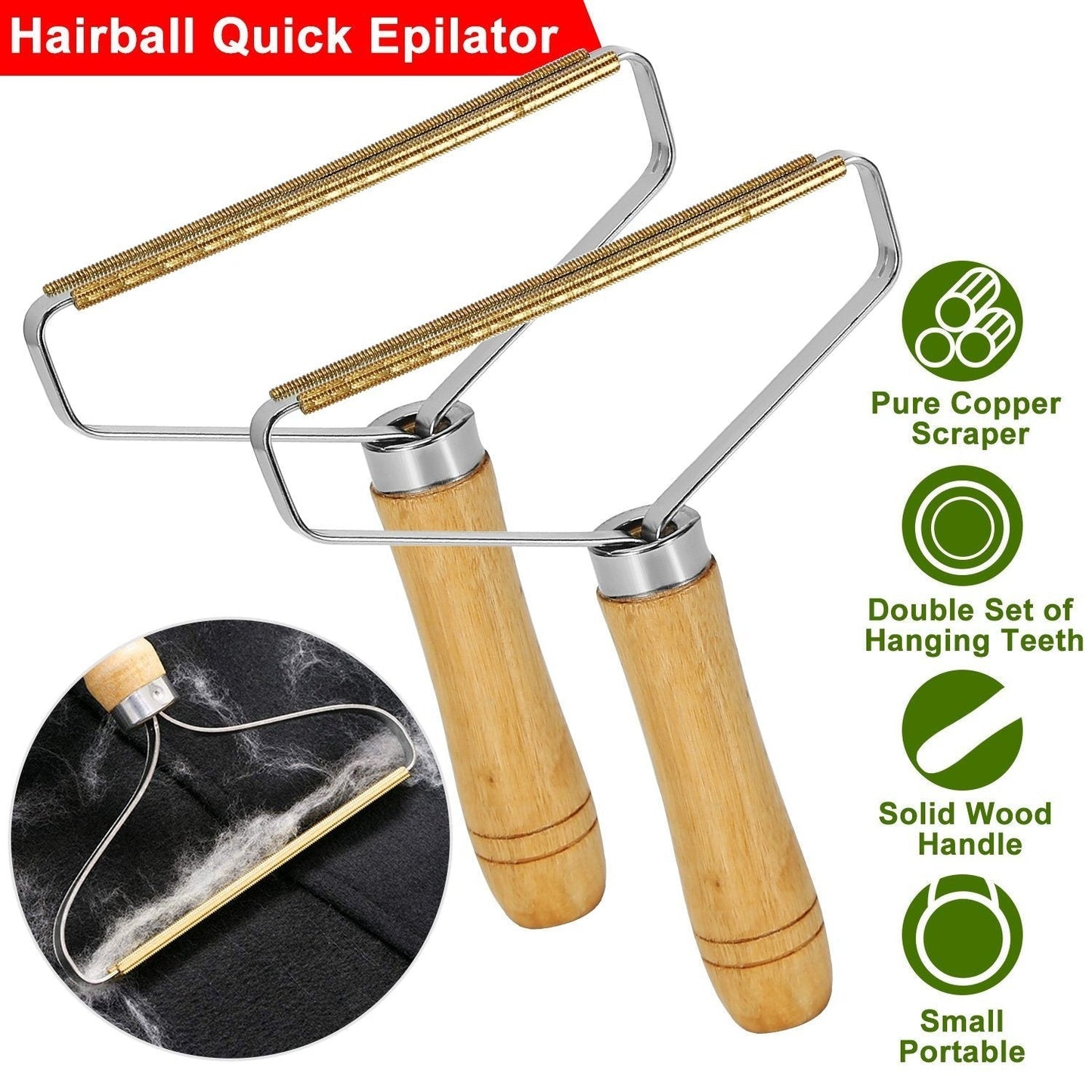 Frendorf | 2-teilige: Tragbarer wiederverwendbarer doppelseitiger Fusselentferner für Reisen