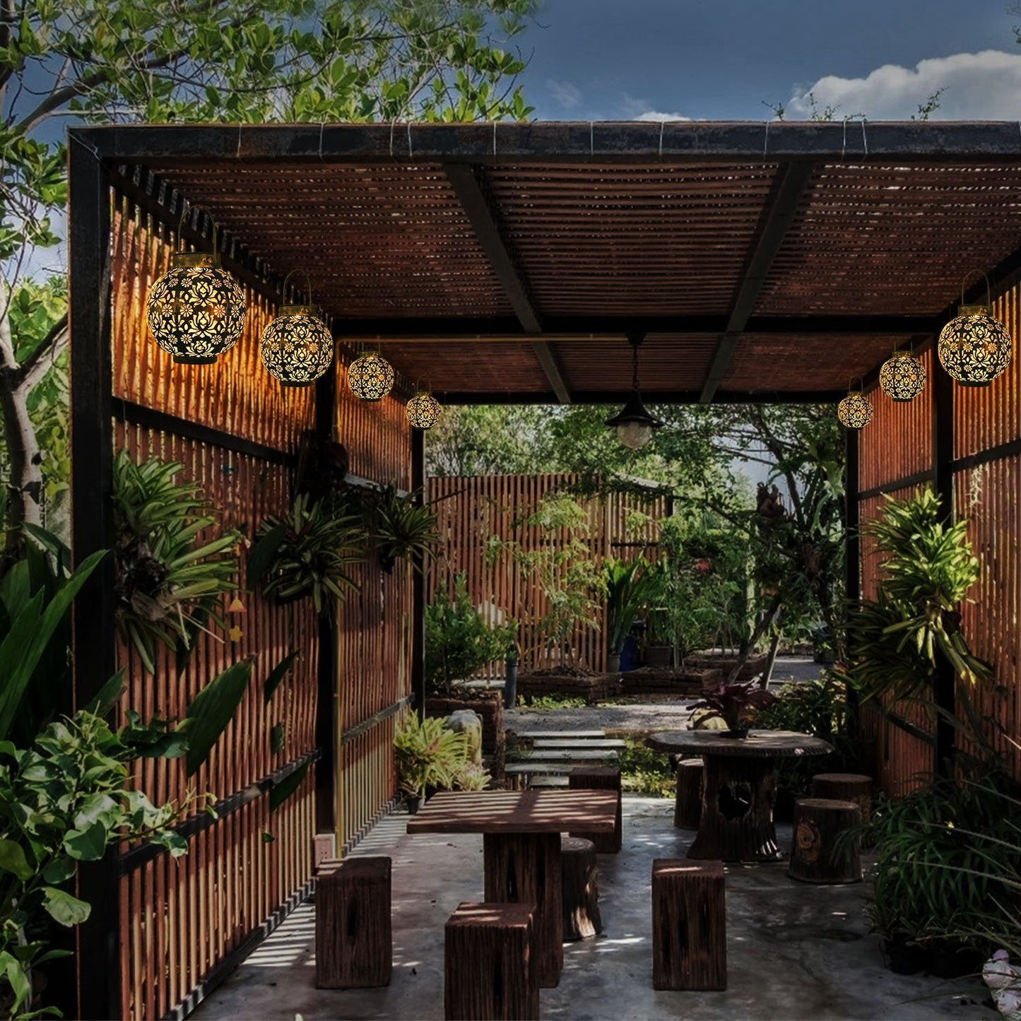 Frendorf | 2-teilige: Solarbetriebene Hängeleuchten