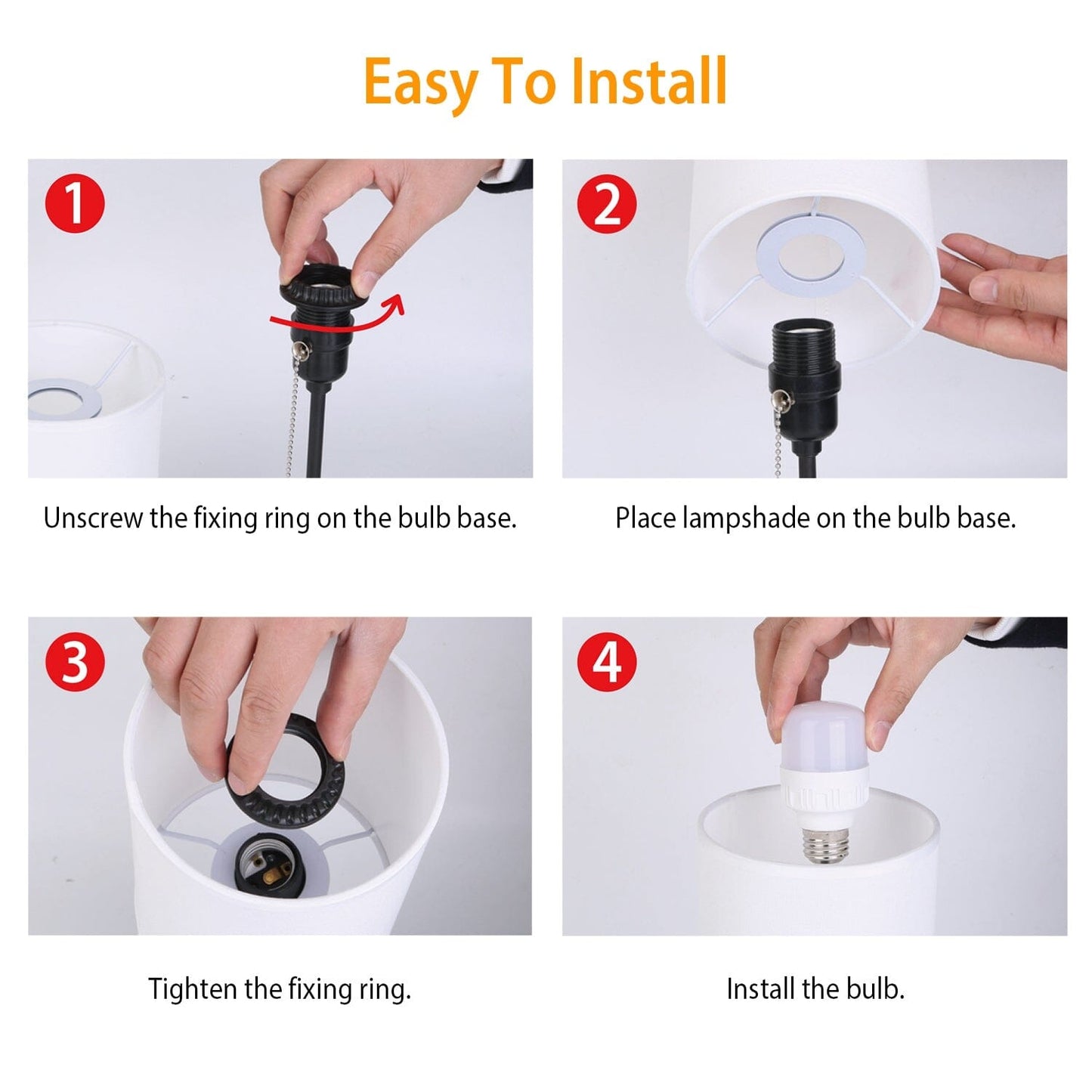 Frendorf | 2-Teile: Nachttischlampen 3 Farbmodi USB C+A AC-Ausgangsports Zugkette