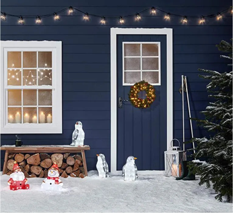 Festliche Pinguin-Lichtanzeige