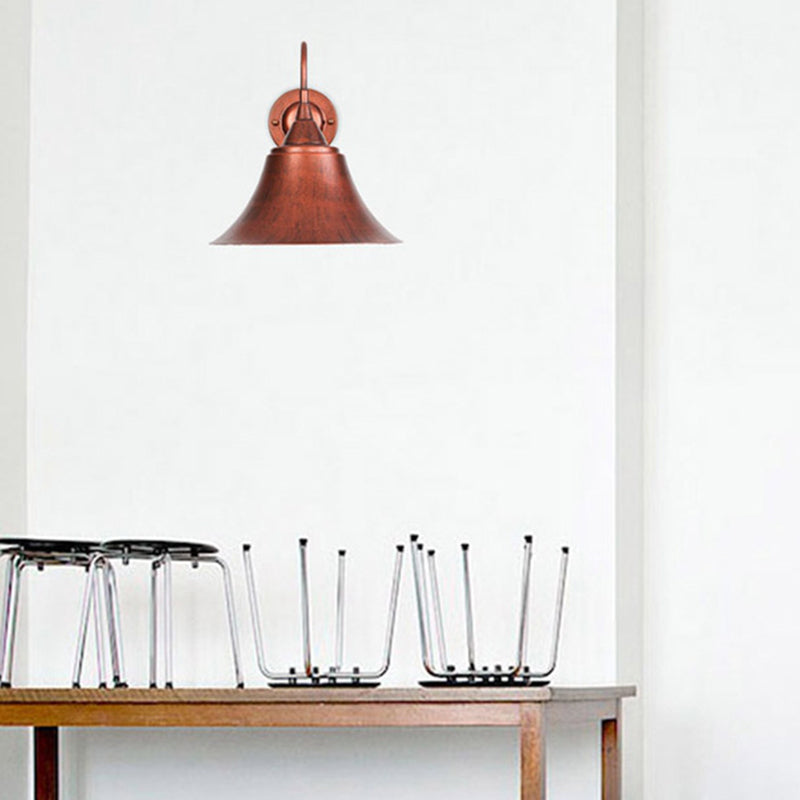 Frendorf | Ausladende Metall Wandlampe Bauernhaus 1 Kopf Esszimmer Wandleuchte mit gebogenem Arm