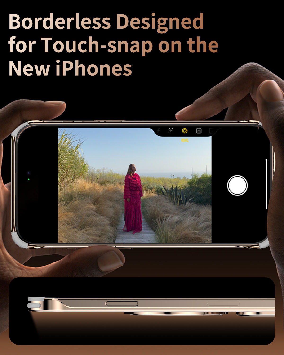 Frendorf | 1:1 Original Metallfreies Handyhülle Mit Halter Saugnapf Drehbarem Drehpunkt Für iPhone