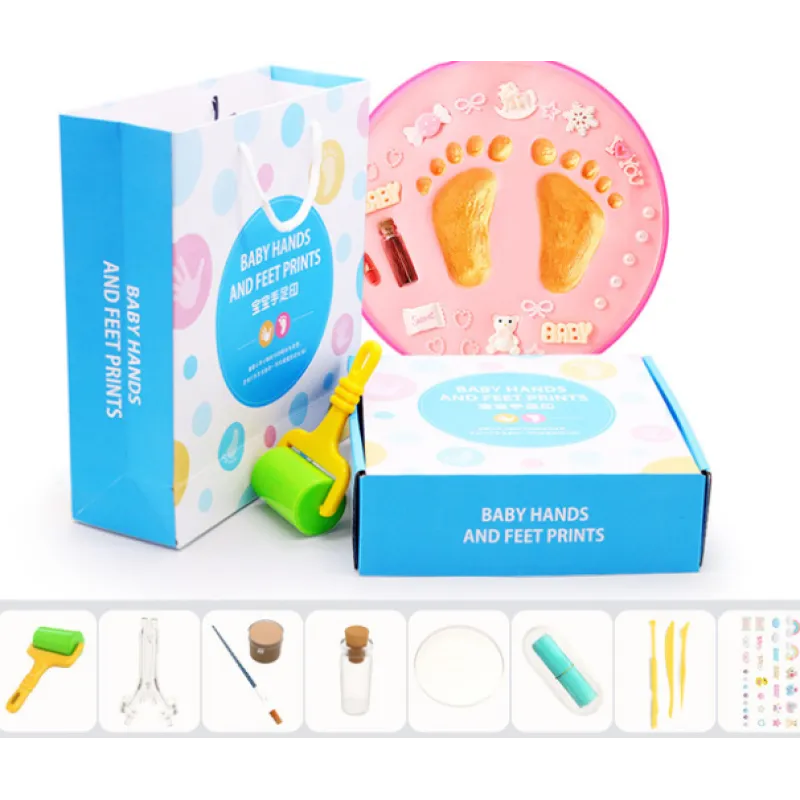 Frendorf | Baby Handabdruck Set mit Ton – Fußabdruck Erinnerung DIY