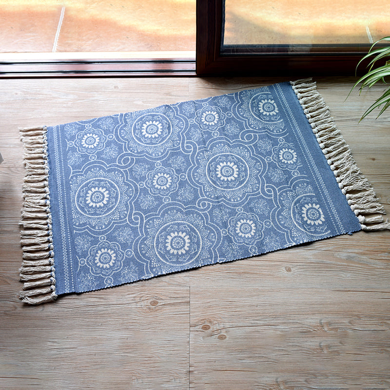 Frendorf | Boho Geometrisch Innen Teppich Multi Farbe Baumwolle Teppich Maschinenwaschbar Bereich Teppich für Wohnzimmer