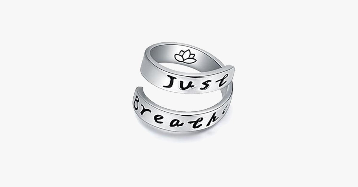 Frendorf | Just Breathe Handgestempelte Ring - Besonderes Geschenk mit einem erdigen Charme!