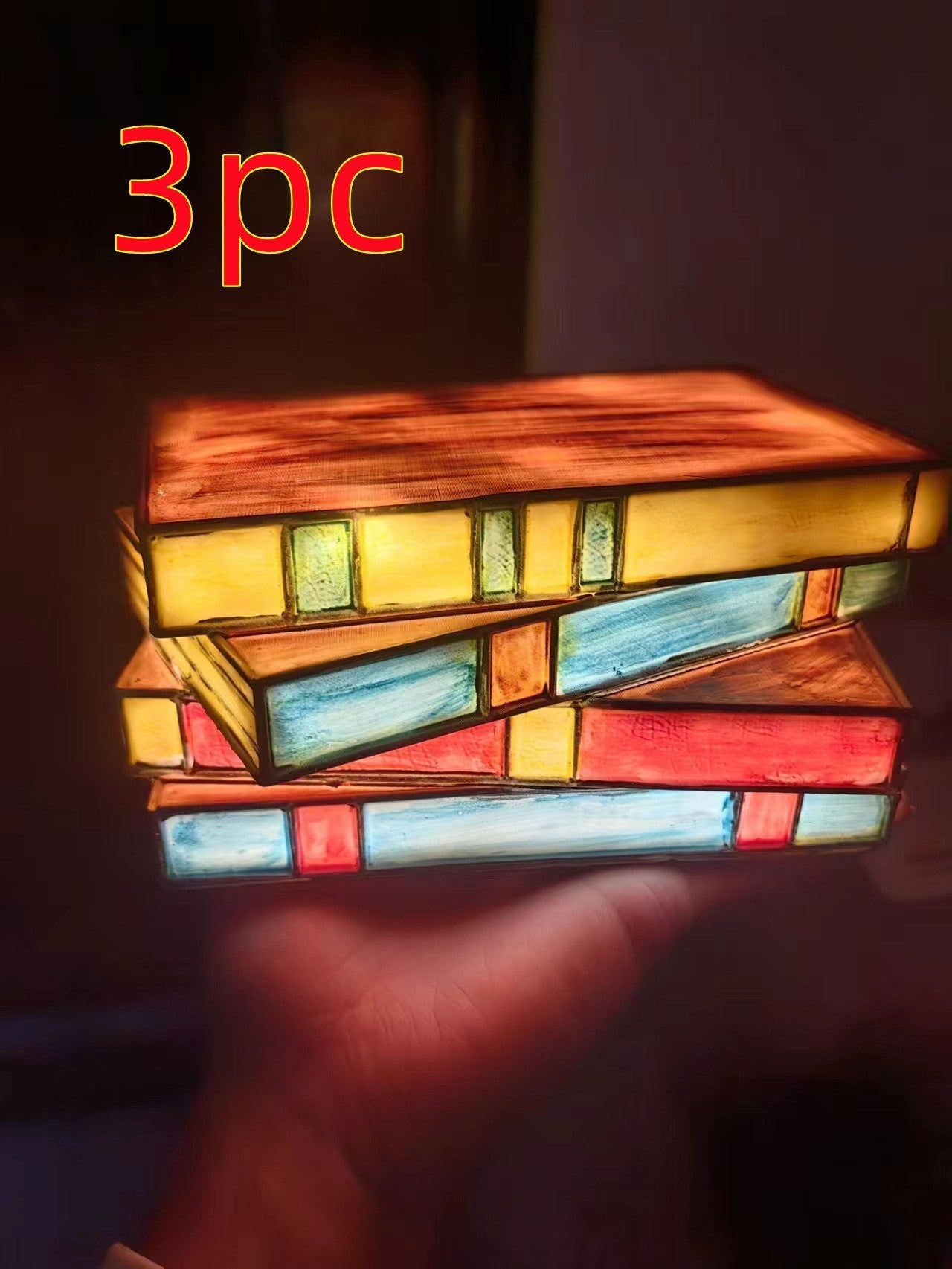 Frendorf | BookGlow Schreibtischlampe mit gestapelten Büchern | LED Deko Tischleuchte | Kreative Beleuchtung