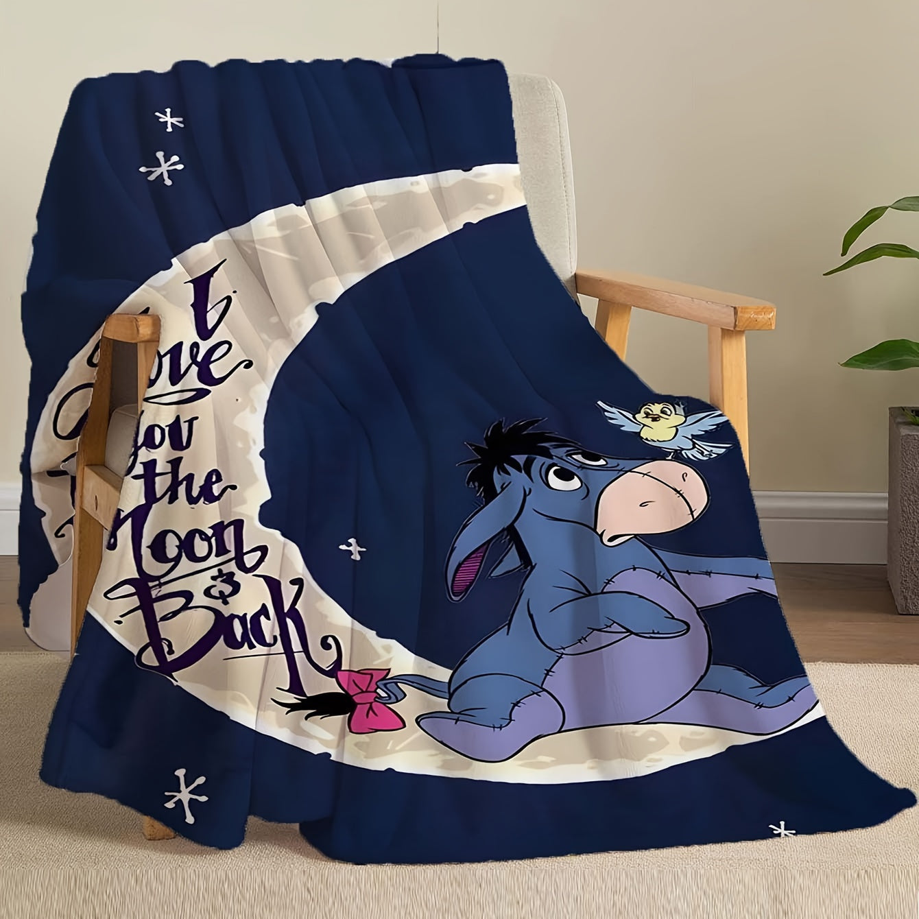 Weiche Fleece-Decke mit Eeyore-Design - Erhältlich in mehreren Größen für alle Jahreszeiten