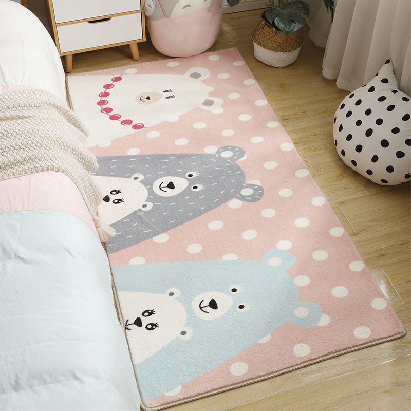 Frendorf | Babyish Multicolor Animal Rug Baumwolle Cartoon Teppich Waschbar Rutschfest Fleckenresistenter Teppich für Kinder
