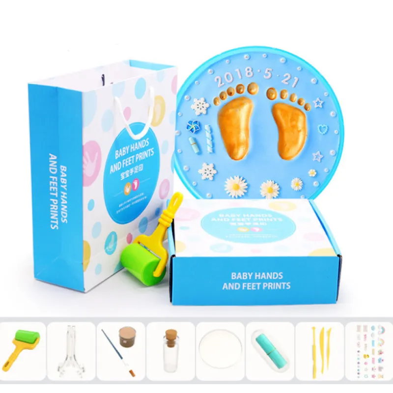 Frendorf | Baby Handabdruck Set mit Ton – Fußabdruck Erinnerung DIY