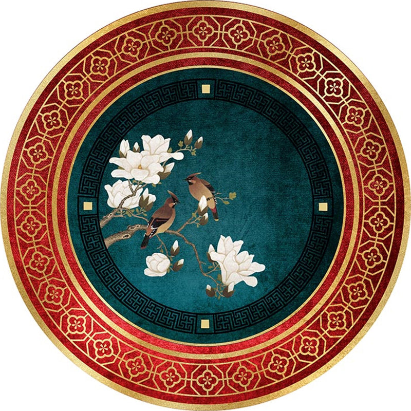 Frendorf | Betoverend Multicolor Bloemenprint Tapijt Polyester Aziatisch Tapijt Antislip Huisdier vriendelijk Vlekbestendig Tapijt voor Thuis