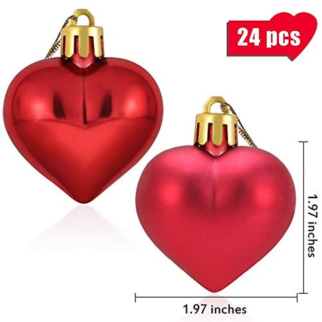 Frendorf | 24-Teile: Weihnachtsbaum Girlanden Dekorationen Liebe Farbige Kugel