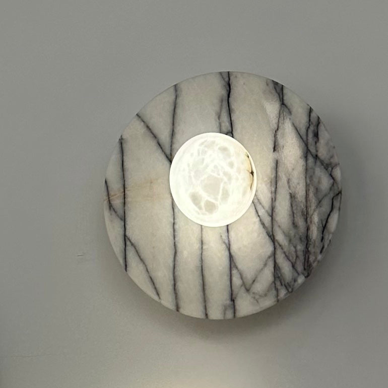 MD230mm Spanische Marmor Flache Scheibe Decken-/Wandlampe | Wandlampen