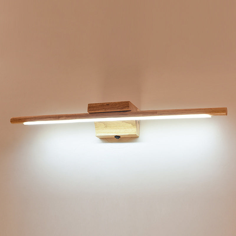 Frendorf | Holz LED Wandmontierte Beleuchtung Einfachheit Residenz Wandlampe Leuchten für Badezimmer