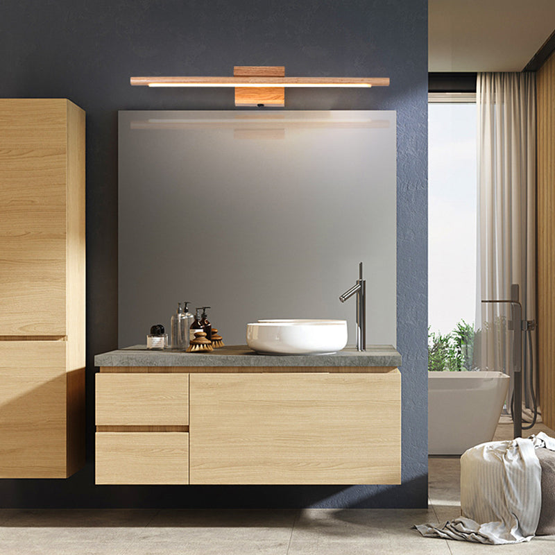 Frendorf | Holz LED Wandmontierte Beleuchtung Einfachheit Residenz Wandlampe Leuchten für Badezimmer