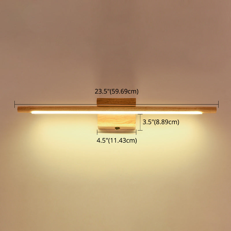 Frendorf | Holz LED Wandmontierte Beleuchtung Einfachheit Residenz Wandlampe Leuchten für Badezimmer