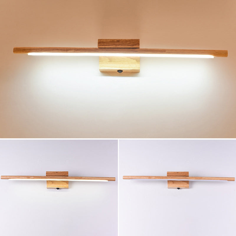 Frendorf | Holz LED Wandmontierte Beleuchtung Einfachheit Residenz Wandlampe Leuchten für Badezimmer