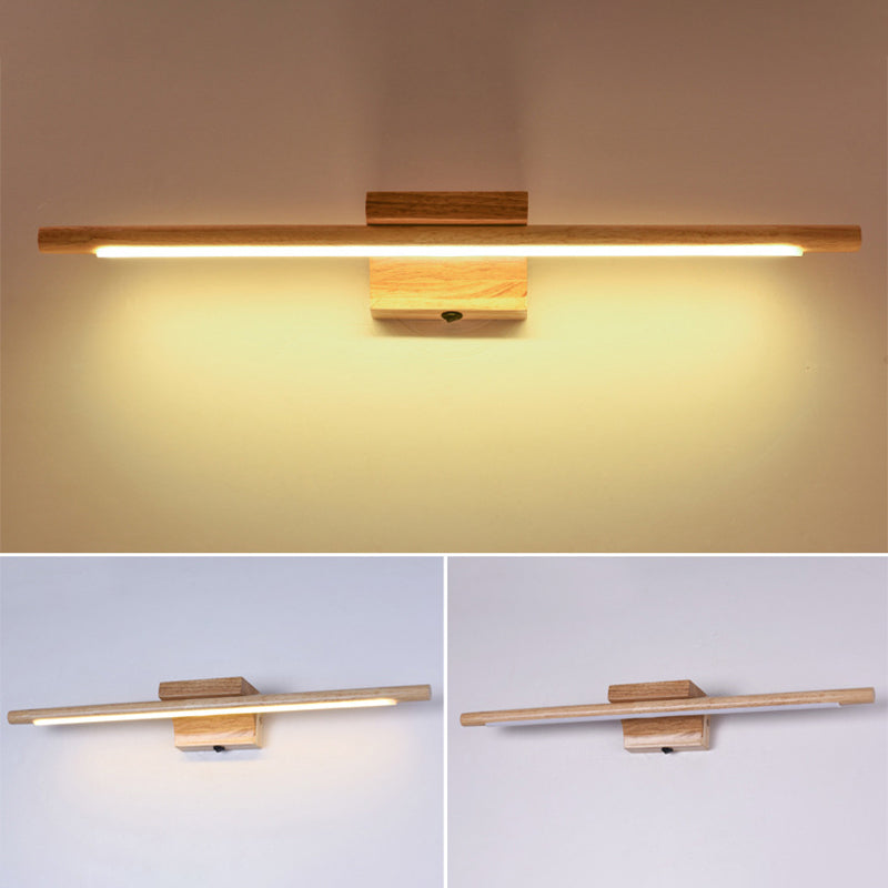 Frendorf | Holz LED Wandmontierte Beleuchtung Einfachheit Residenz Wandlampe Leuchten für Badezimmer