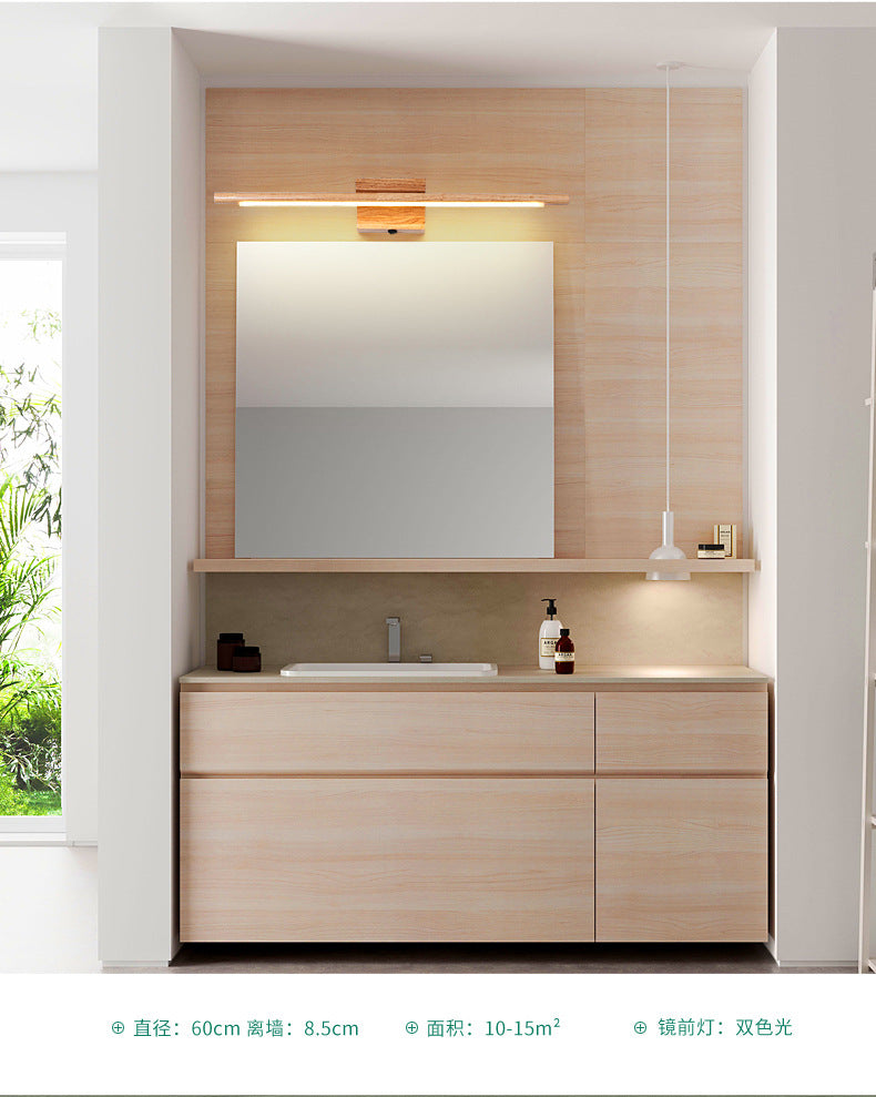Frendorf | Holz LED Wandmontierte Beleuchtung Einfachheit Residenz Wandlampe Leuchten für Badezimmer