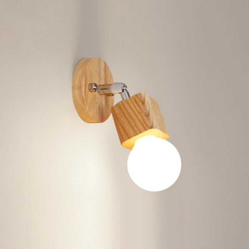 Frendorf | Moderne Holzkosmetikspiegel Licht Verstellbare Wandarm Badezimmer Kosmetik Wandleuchten