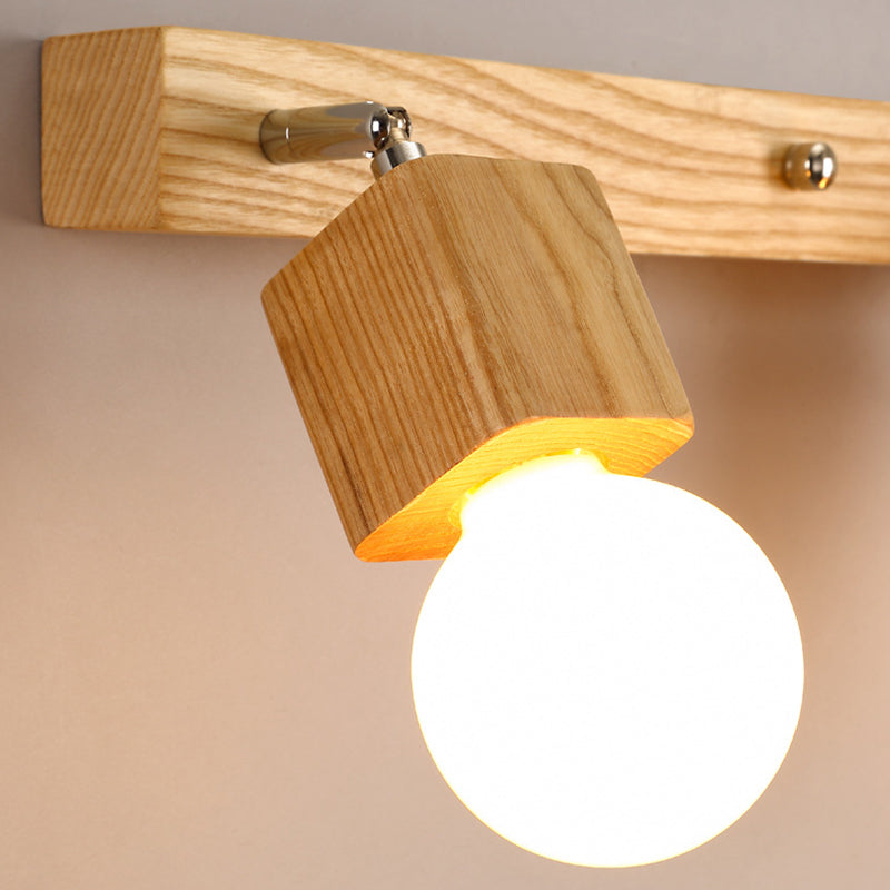 Frendorf | Moderne Holzkosmetikspiegel Licht Verstellbare Wandarm Badezimmer Kosmetik Wandleuchten