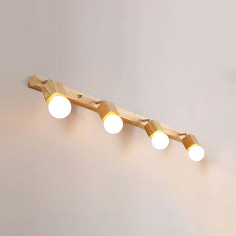 Frendorf | Moderne Holzkosmetikspiegel Licht Verstellbare Wandarm Badezimmer Kosmetik Wandleuchten