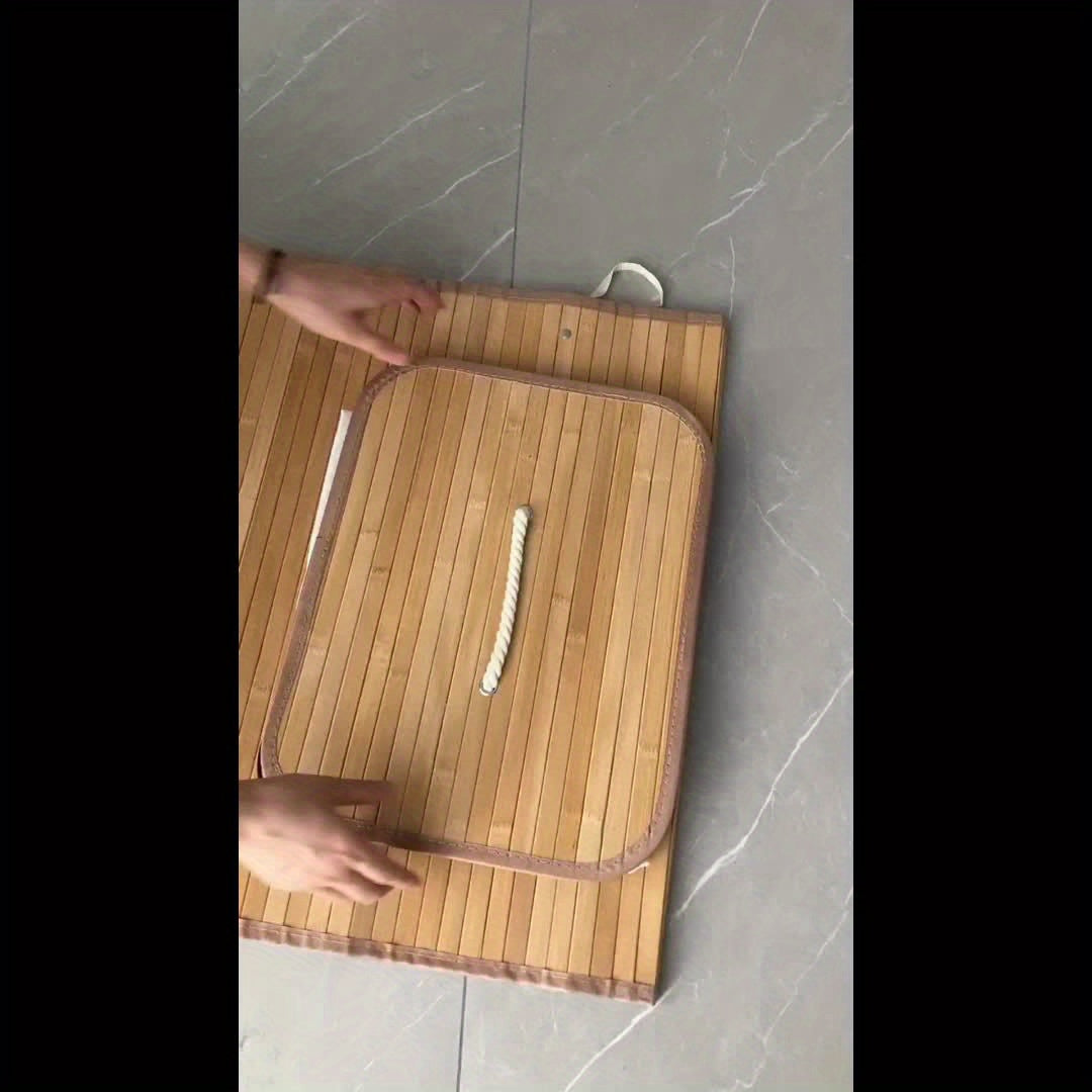 Frendorf | Bambus Wäschekorb mit Deckel und Griffen – Natürlich und platzsparend aufbewahren