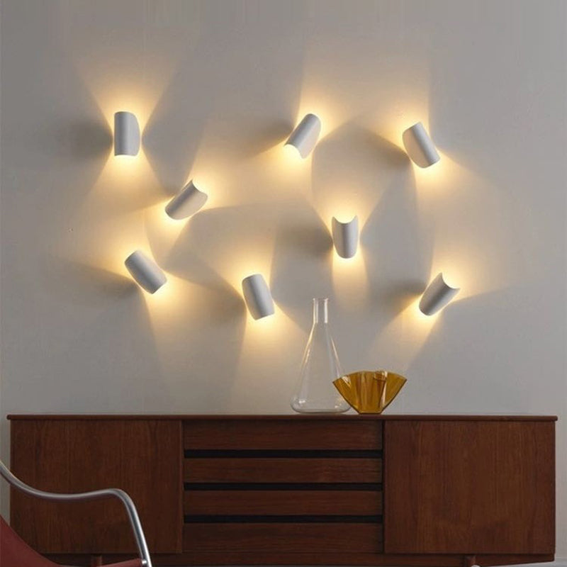 Eveline Modern Geometric LED 4 Color Wall Light Indoor/Outdoor Metal