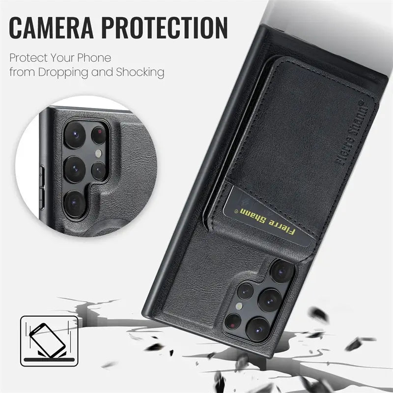 Frendorf | 2 In 1 Magnetische Geldbörse Leder Flip-Handyhülle Für Samsung S24