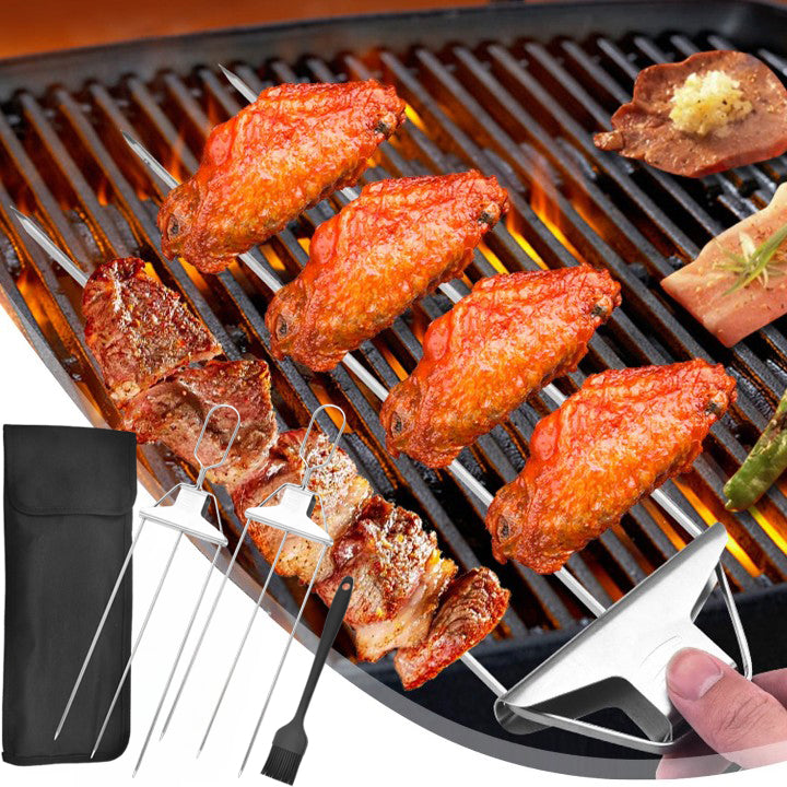 Frendorf | 3-Way Grill Skewers, Stainless Steel Skewers for BBQ