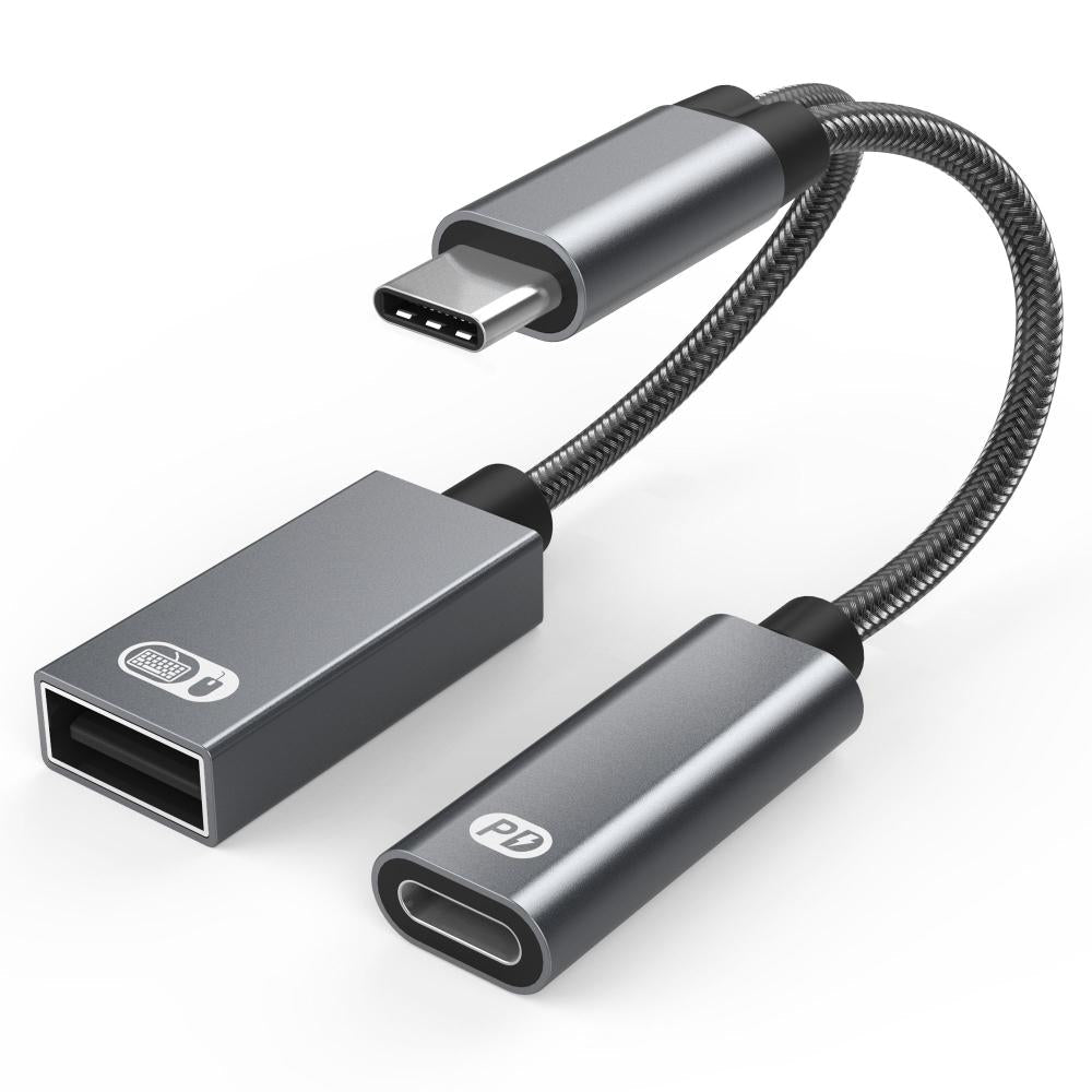 Frendorf | 2 in 1 USB Type C Kabel 60W PD Schnellladung OTG Adapter Konverter Daten Synchronisation Multifunktions