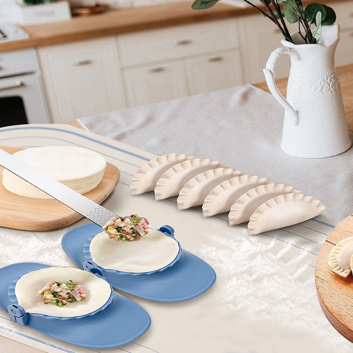 Frendorf | 3-teilige Set: Perfekte Teigtaschen Ravioli Empanadas Kuchen Teigmacher Form Teig Presse