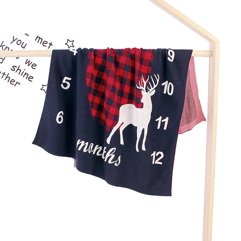 Frendorf | Baby Meilenstein Decke – Monatsmarker für Babyfotos