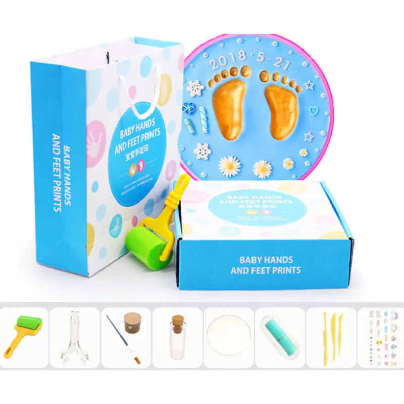 Frendorf | Baby Handabdruck Set mit Ton – Fußabdruck Erinnerung DIY