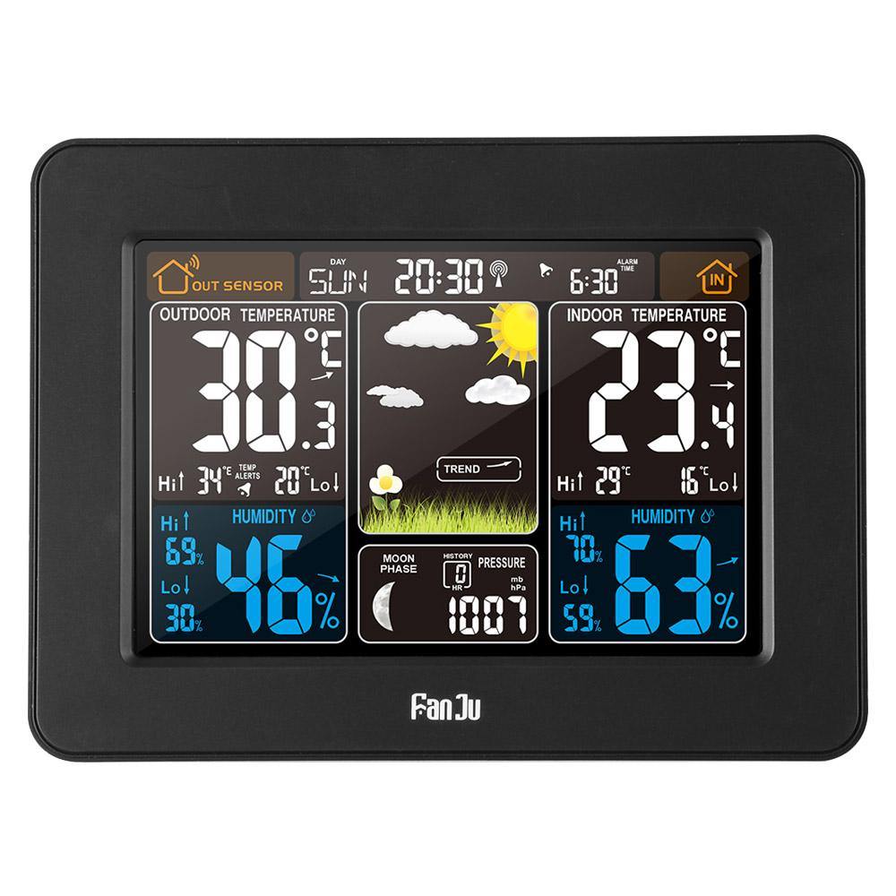 FanJu FJ3365 Wetterkontrolle Rechteck Farbdisplay Smart Uhr