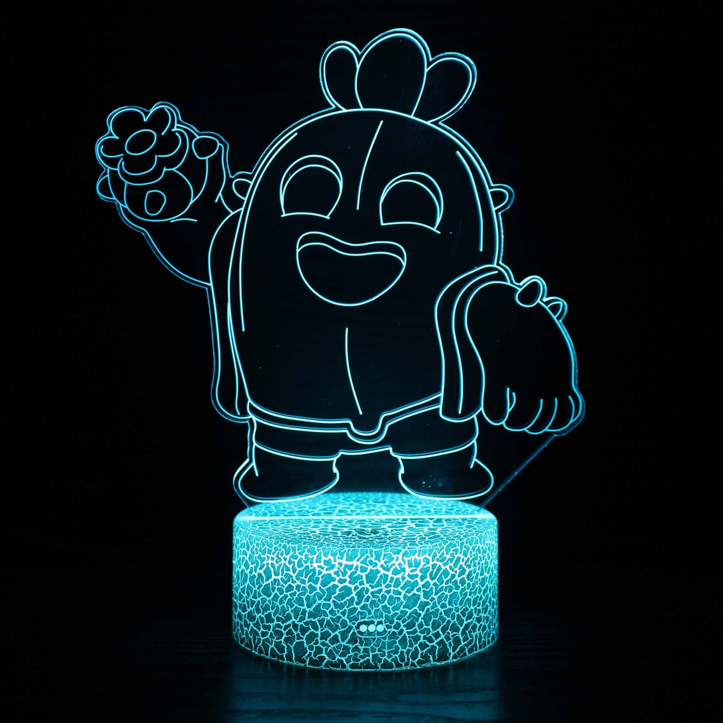 Abstrakte Brawl Stars Spike Cartoon optische Täuschung Lampe