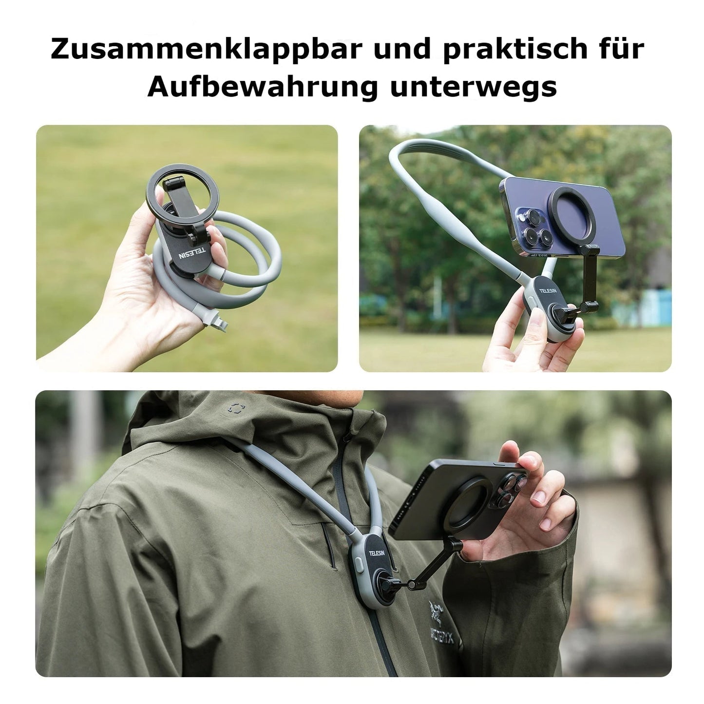 CapSafe - Magnetische Telefonhalterung für den Hals