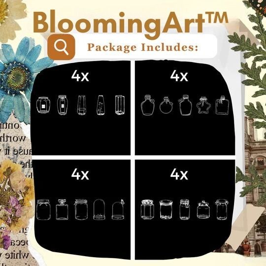 Frendorf | BloomingArt | Transparente DIY-Lesezeichen (Satz mit 80 Stück)