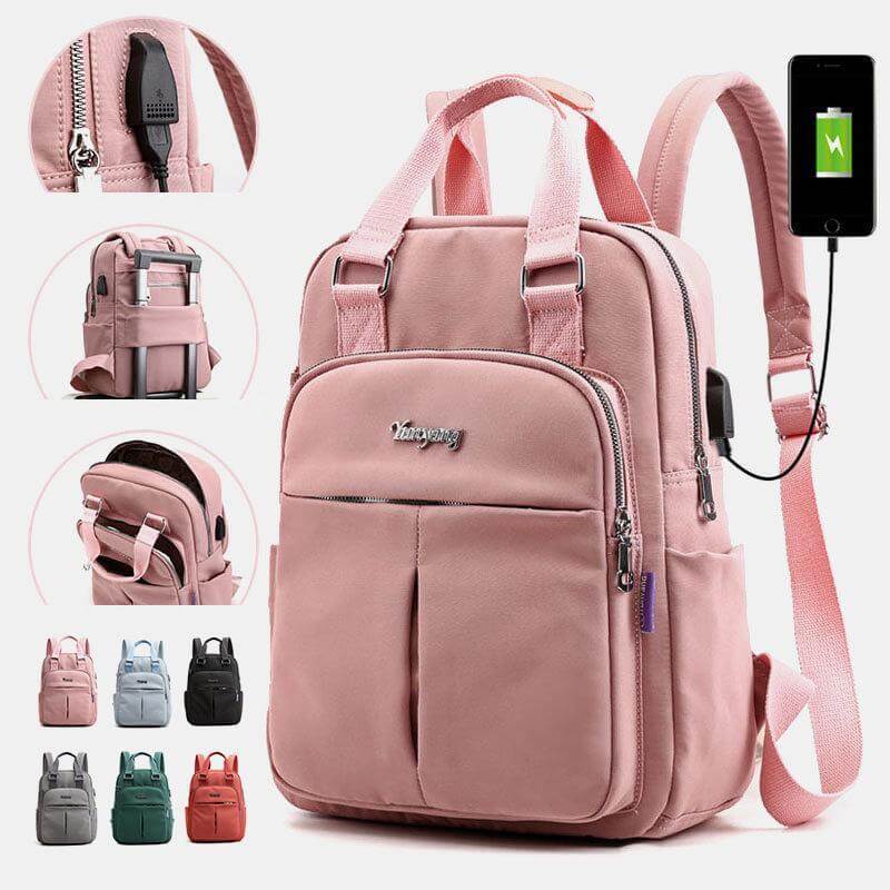 Frendorf | Wasserdichter Multifunktions-Rucksack – Robuste Reise-, Arbeits- und Schul-Tasche mit USB-Ladeanschluss
