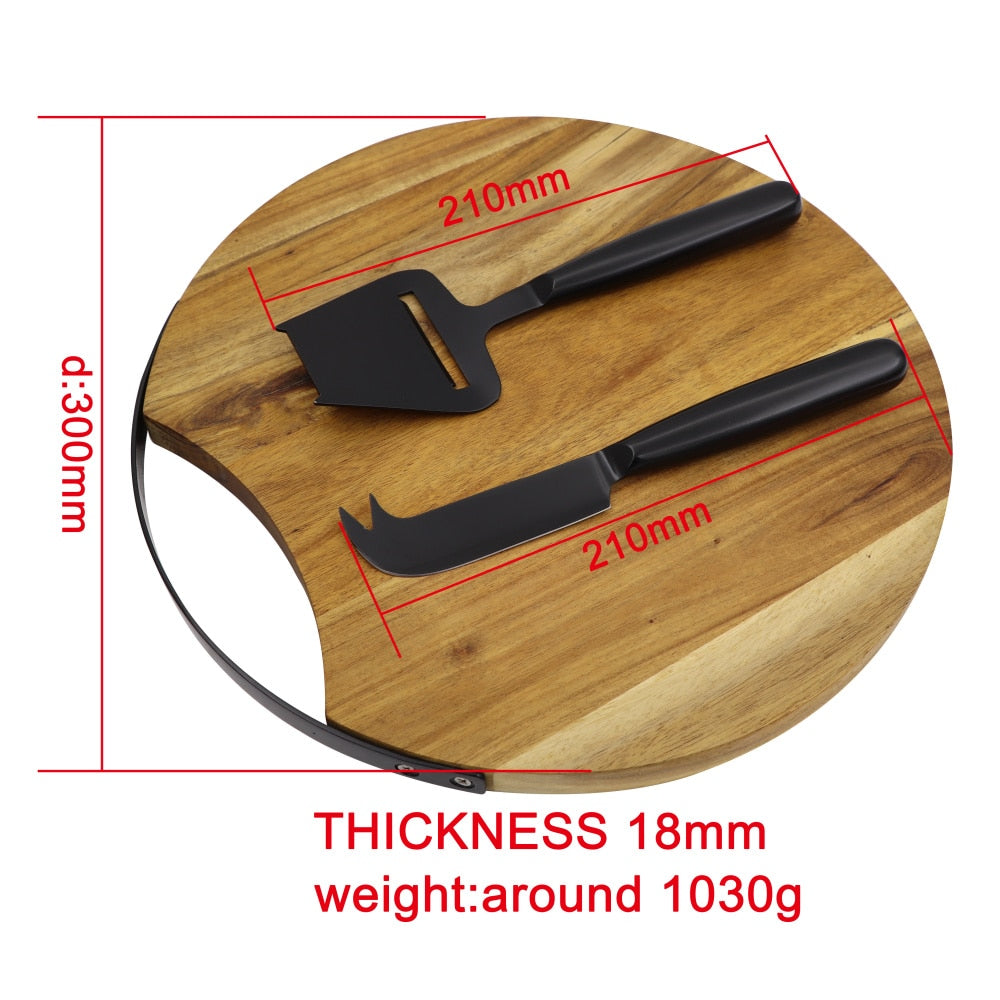 Frendorf | 3-teiliges Käsetools-Set Servierbrett und Servierplatte