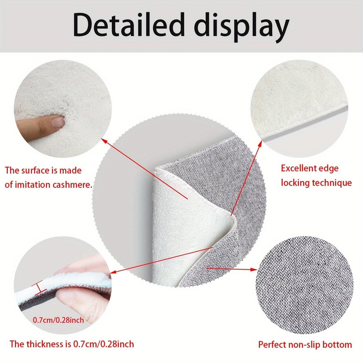 Frendorf | Blätter Badematte – Absorbierend, Plüschig und Bequem für das Badezimmer