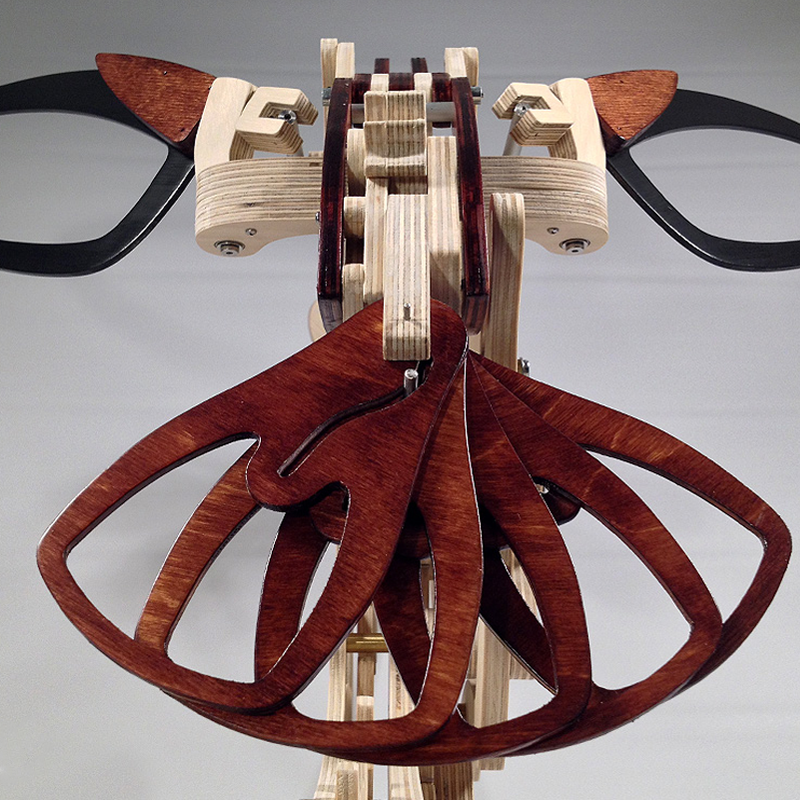 Holz Kinetische Kolibri Skulptur