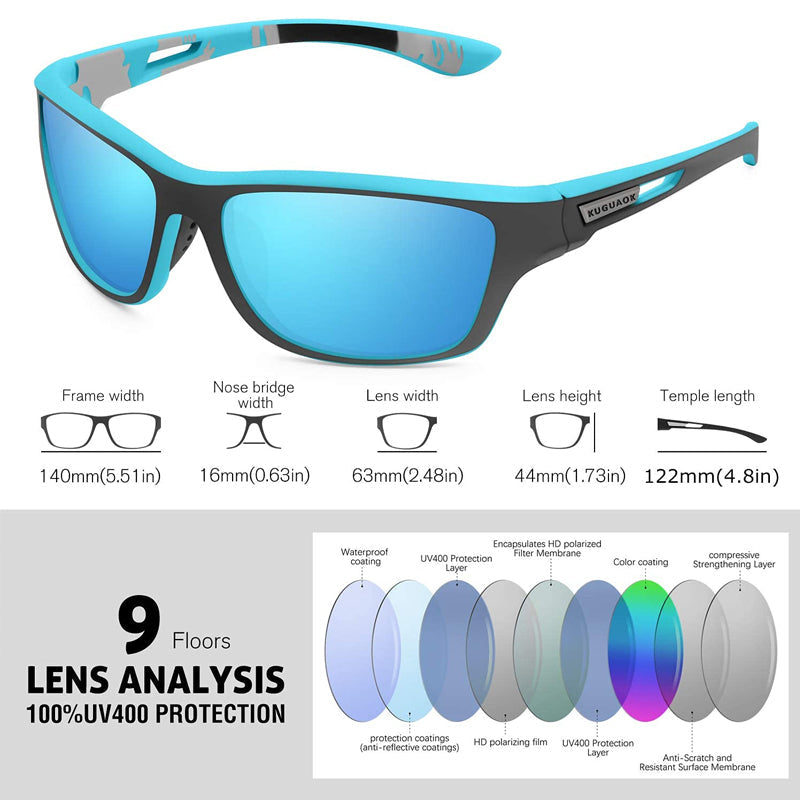Frendorf | Outdoor-Sport-Sonnenbrille mit blendfreier polarisiertem Glas