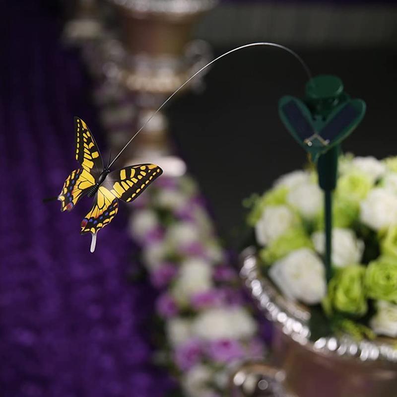 Solarbetriebener tanzender Kolibri und Schmetterling